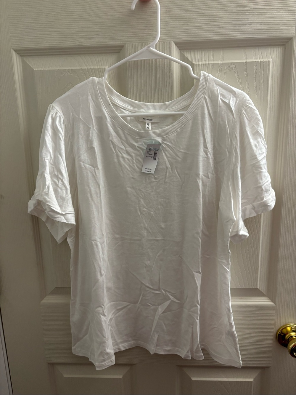 Women’s Classic White Crew Neck Tee XL NWT